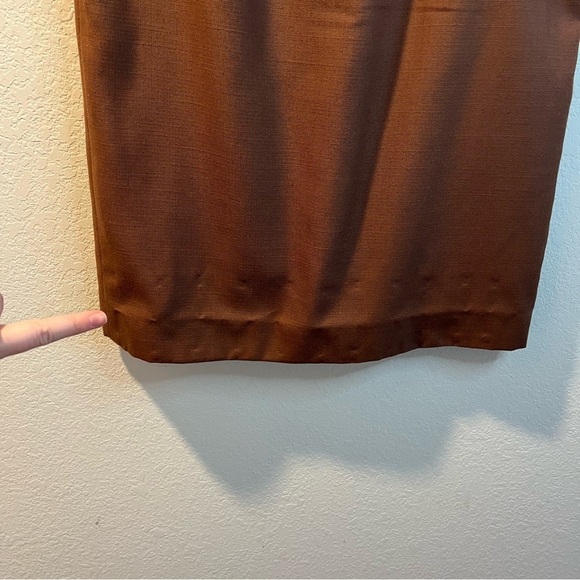 Women’s vintage Pendleton brown suit set blazer and skirt size 14 - Picture 8 of 9